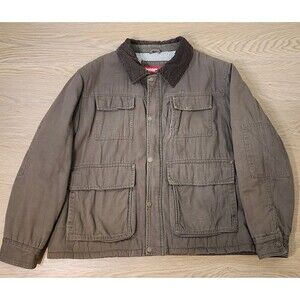 Vtg Wrangler Chore Jacket Mens XXL Chore Jacket Sherpa Corduroy Snap Zip READ